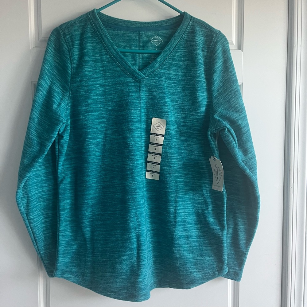St. John's Bay Teal V-Neck Sweatshirt